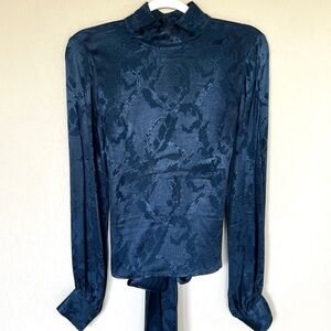 LPA Lanette Top in Navy, Elegant Women's Top